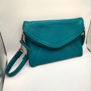 Blue Tourquise Wristlet Texture Look Purse!